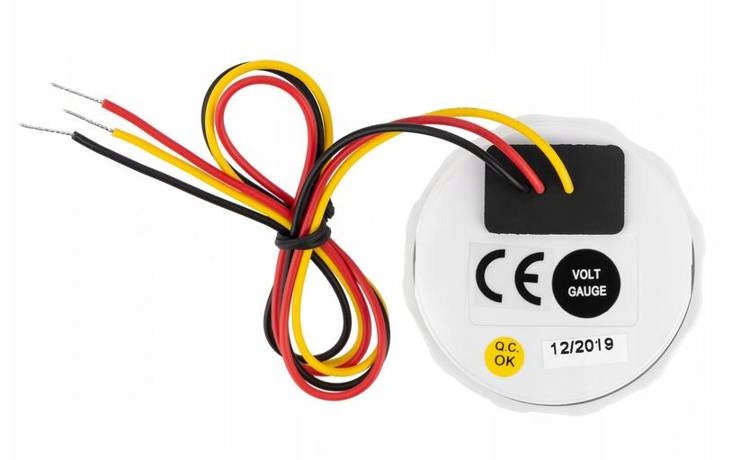 ZEGAR WSKAŹNIK NAPIĘCIA WOLTOMIERZ 8-16V / 12V Model POWER