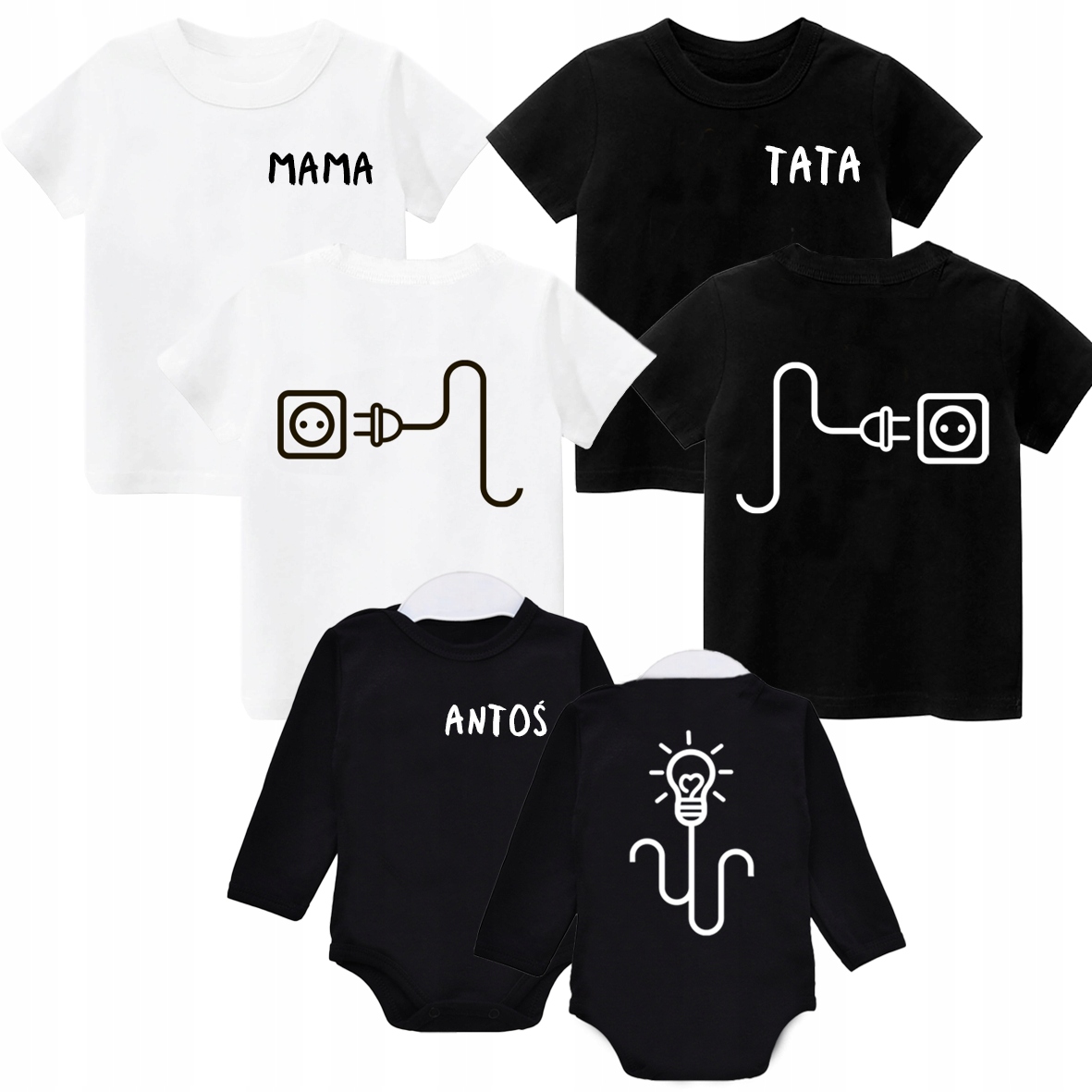 Sada tričko a dětského body Srdce Táta Syn Dcera Valentýna XXL