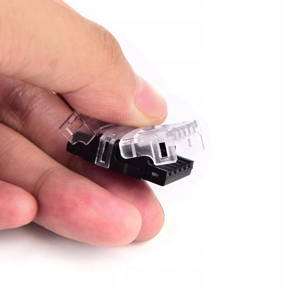 Złączka SZYBKA do taśm LED MONO 8mm prosty łącznik taśma-taśma IP20 Marka LED-ONE