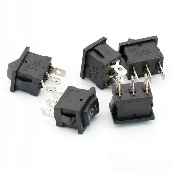 Przełącznik kołyskowy KCD1 - przełącznik ON/OFF/ON - 230V - 3 PIN Kod producenta 15666