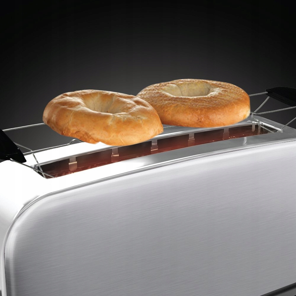 RUSSELL HOBBS Toster Stal Nierdzewna 2 Kromki Szeroki Slot 1000W 6 Stopni — miniatura 3