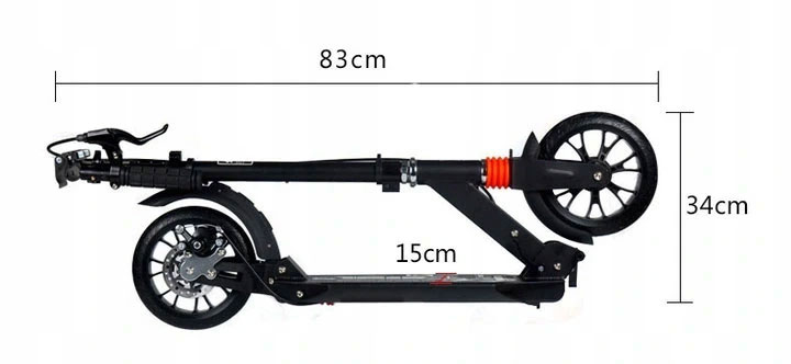 DUŻA HULAJNOGA MIEJSKA DLA DOROSŁYCH URBAN AMORTYZATORY HAMULEC TARCZOWY Marka Azaris