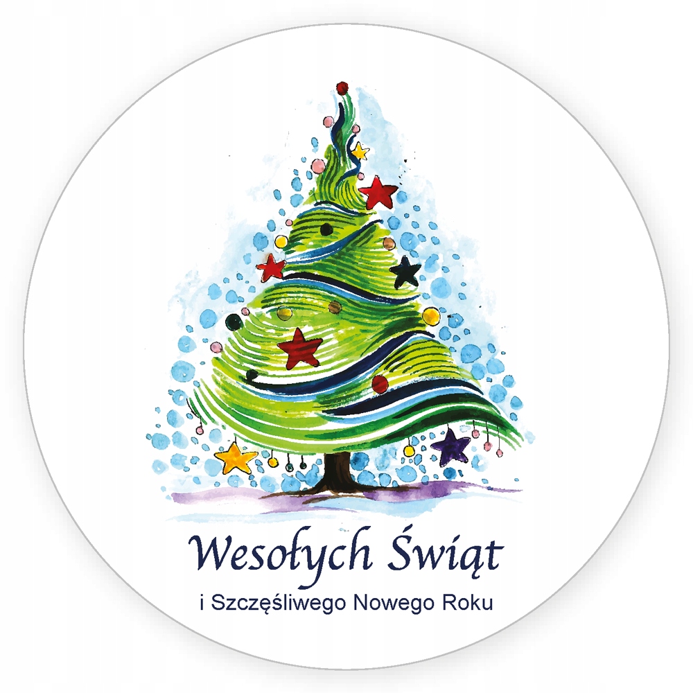 

Naklejki świąteczne Wesołych Świąt Choinka 48szt