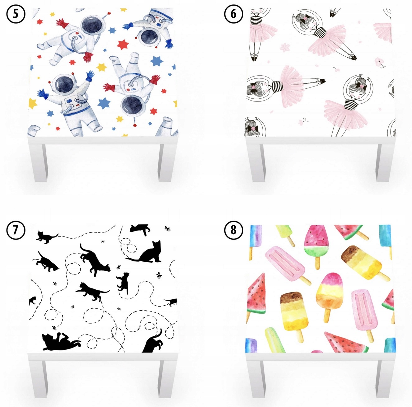 NAKLEJKA STOLIK IKEA LACK NAKLEJKI MEBLE LAMINAT ! Długość (cm) 54