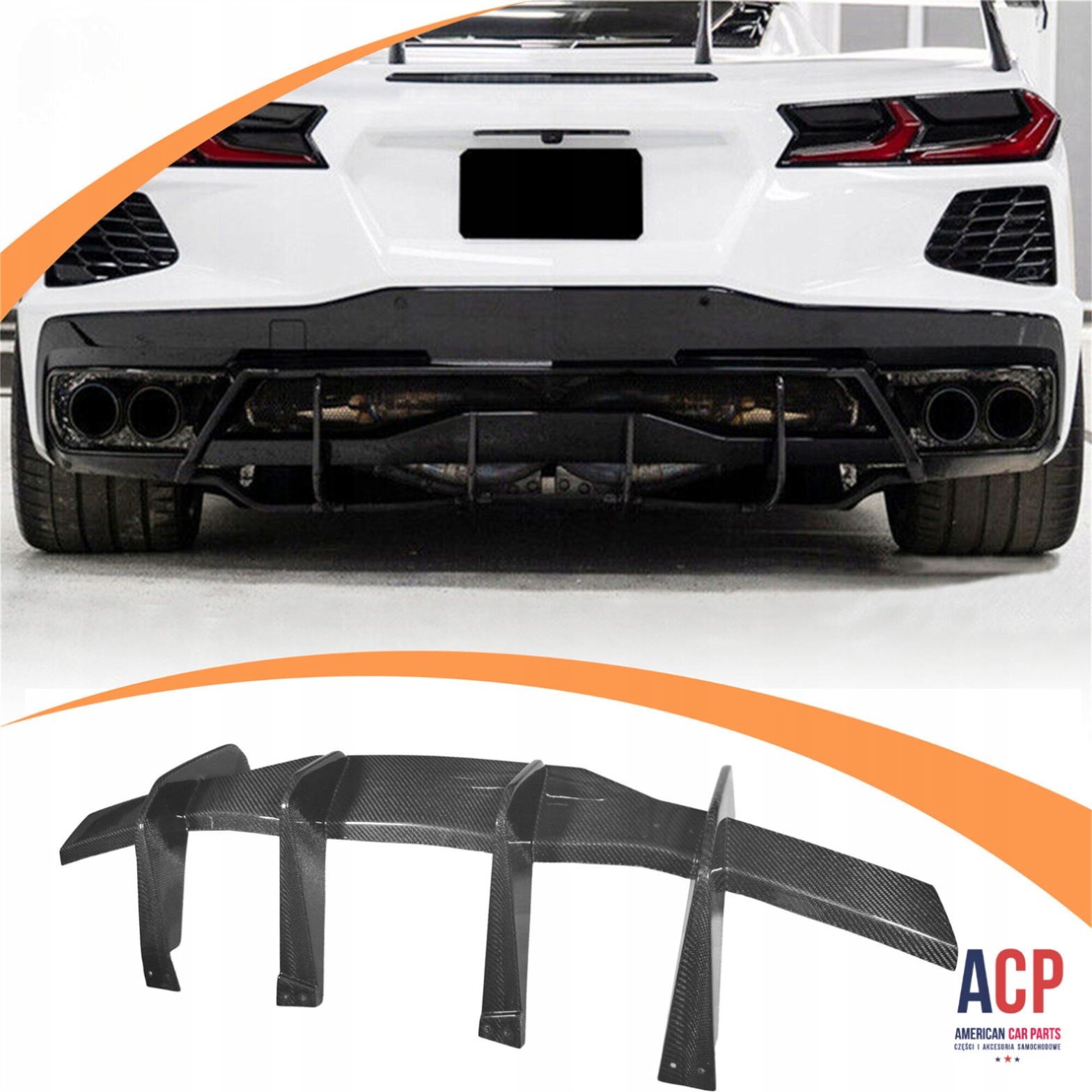 CORVETTE Dyfuzor tylnego zderzaka 2020-