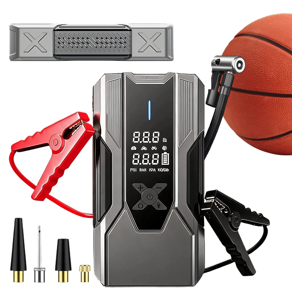 Silný Startér Jump Starter Booster typu All in One Kompresor Powerbank