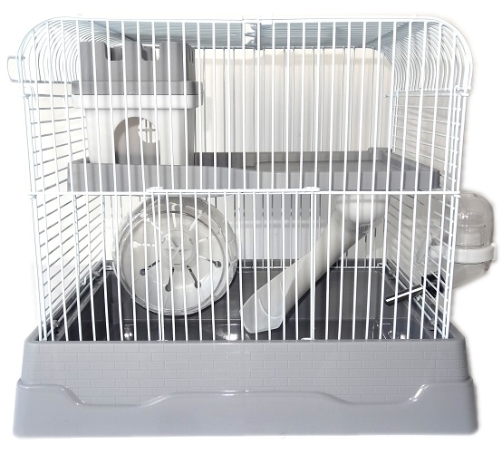 KLATKA dla CHOMIKA myszy z DOMKIEM + KOLBA+TROCINY 2 kolory