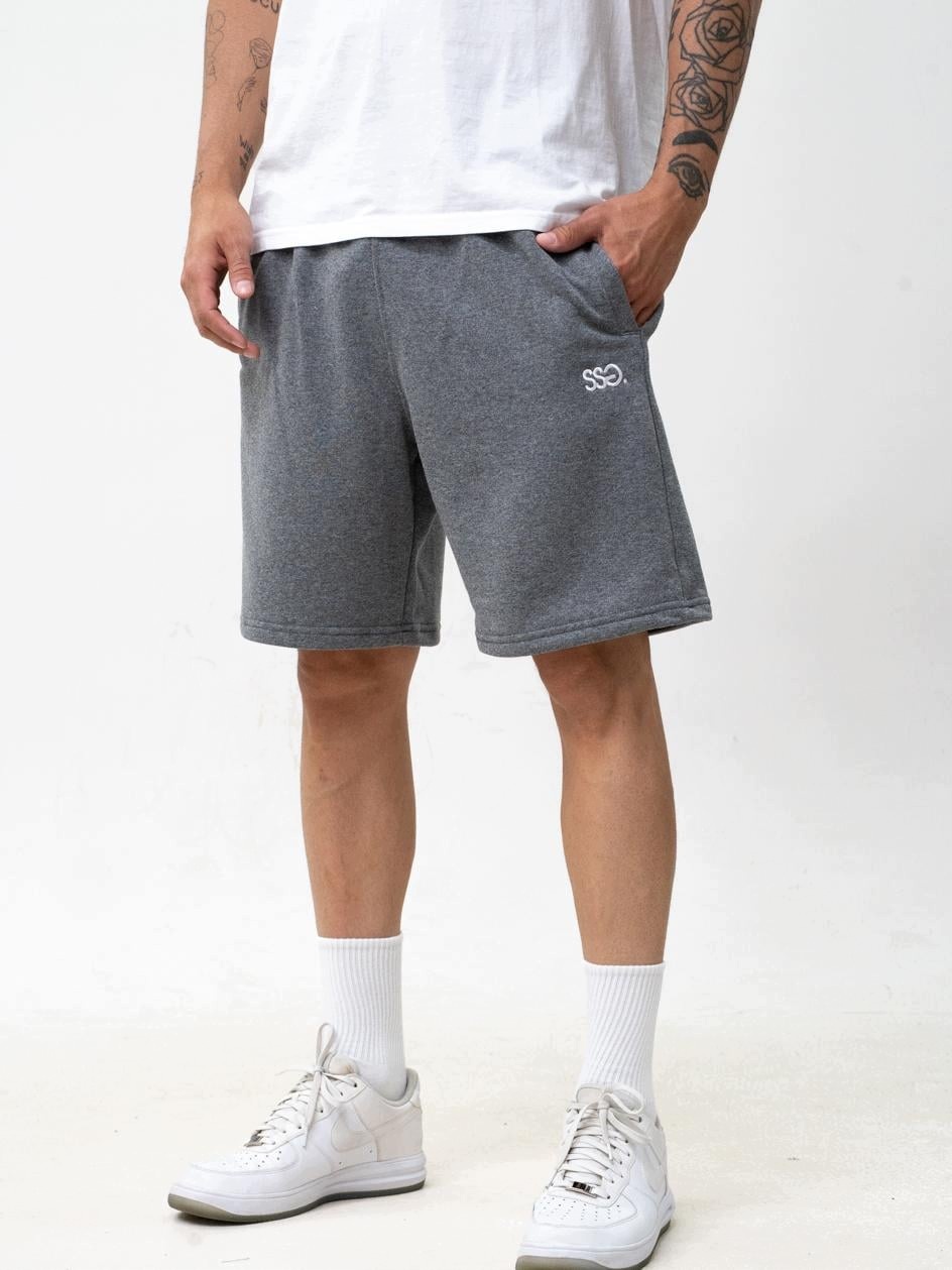Krátké Kraťasy teplákové kraťasy Tmavě šedé Melanžové Ssg Small Classic XL