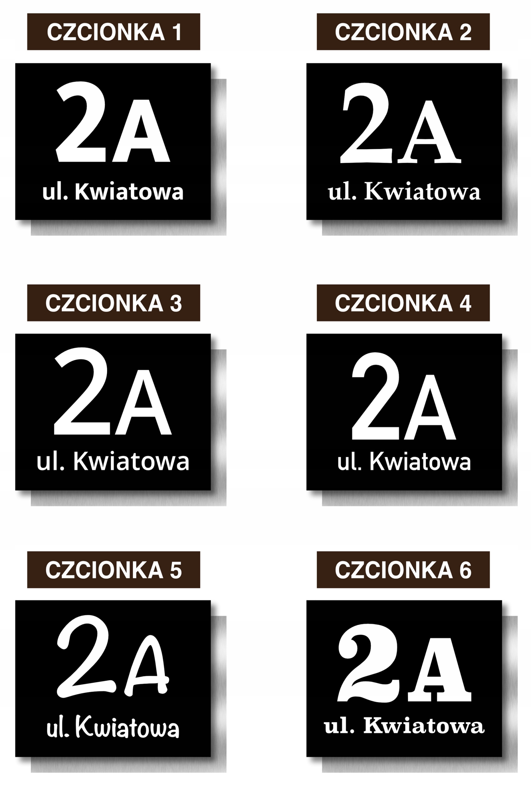 tabliczka tablica ADRESOWA numer domu 25x25 alu. Kolor inny