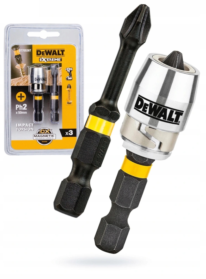 Końcówki Udarowe Torsion PH2 2 szt DT70536T DeWALT