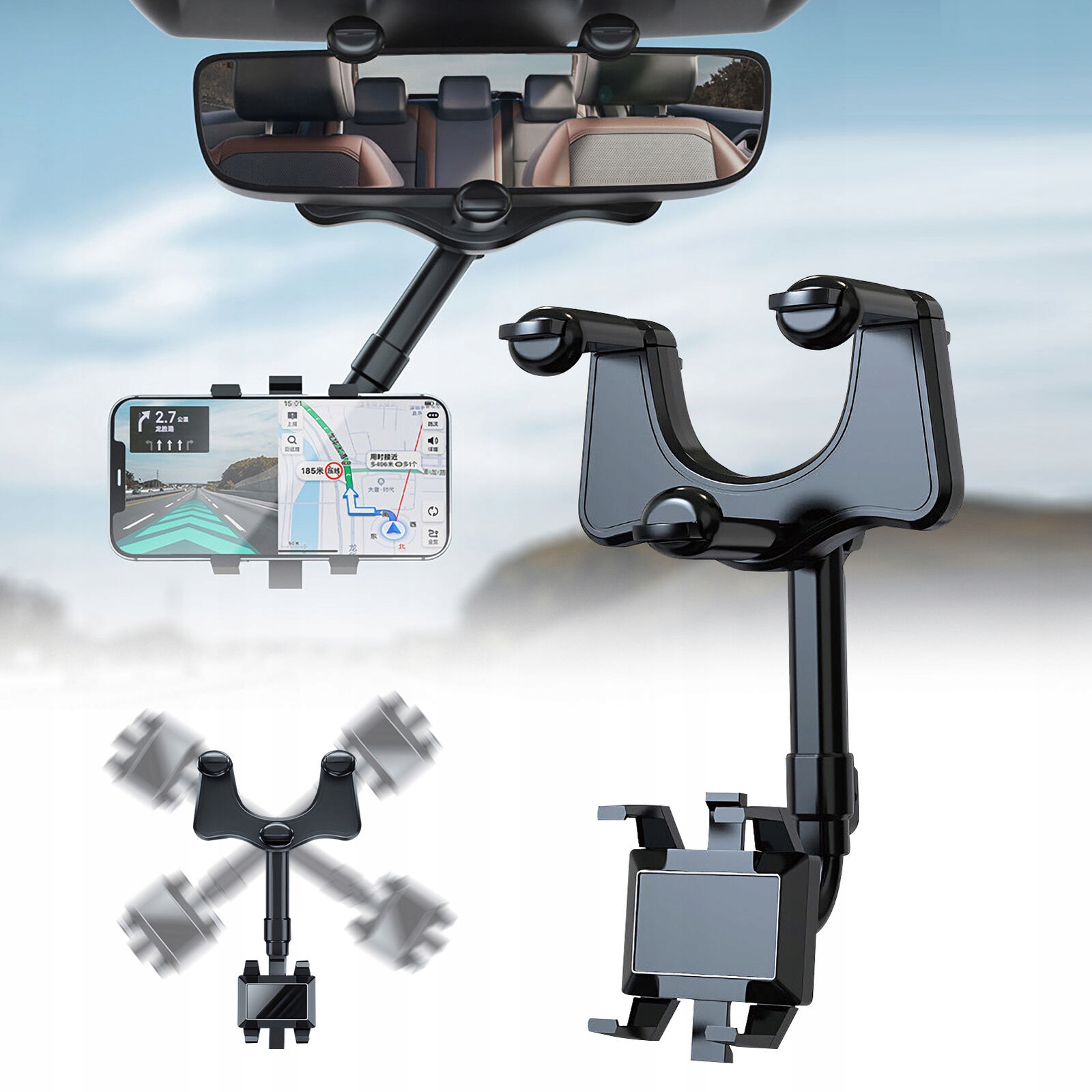 1x Uchwyt Na Telefon Samochodowy Obracalny O 360° EAN (GTIN) 762349973451