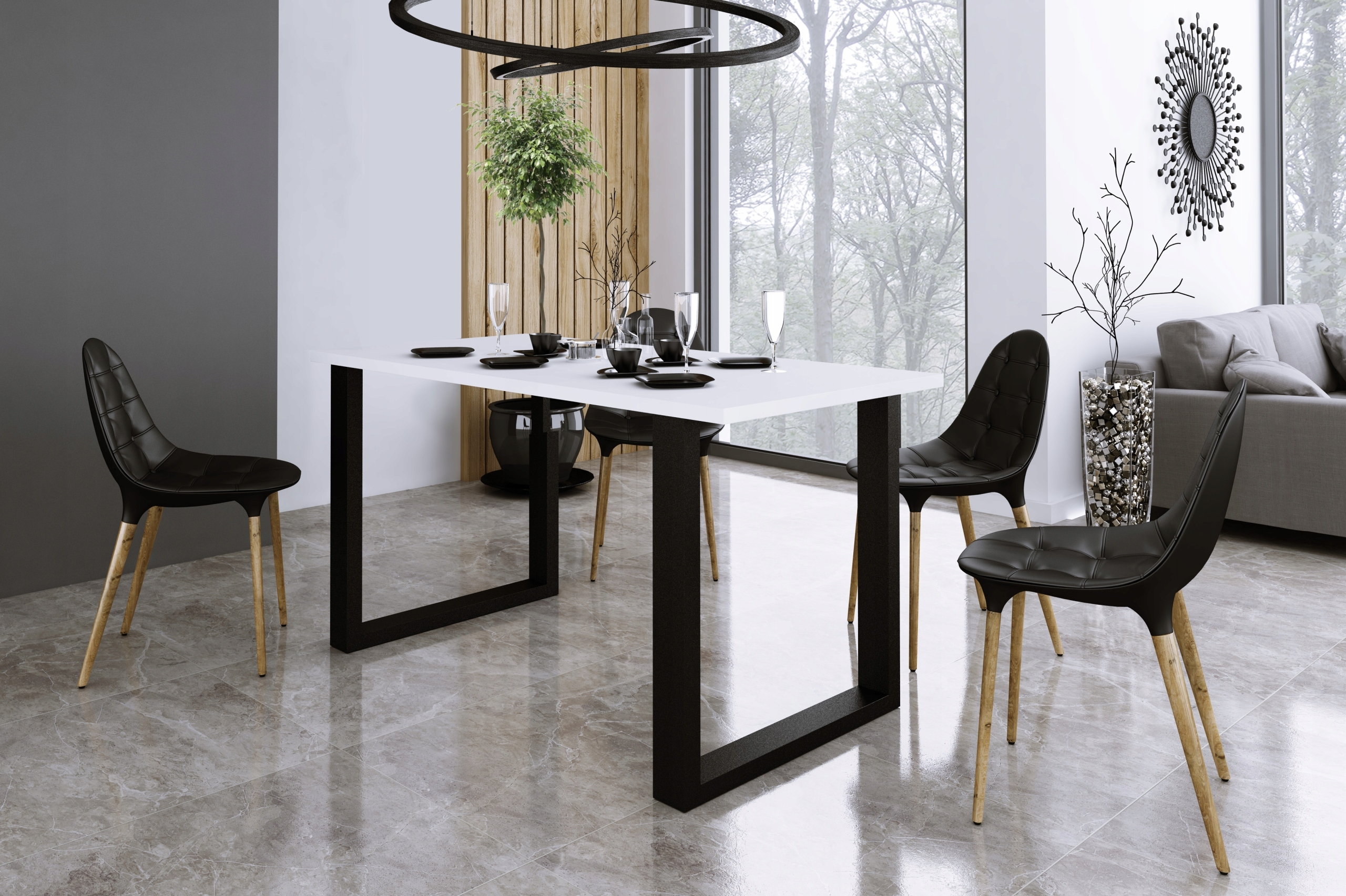 Stół loftowy do jadalni IMPERIAL 138 x 67 BIAŁY Marka inna