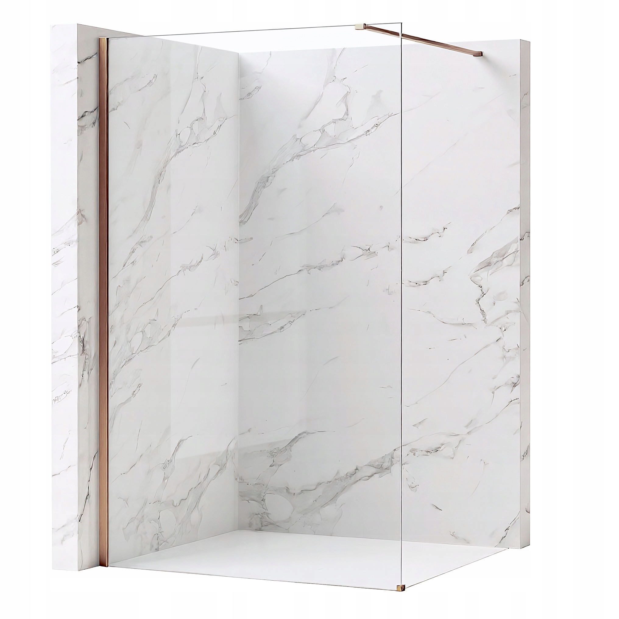 Rea Ścianka Prysznicowa Flexi 110 Transparent Brush Copper