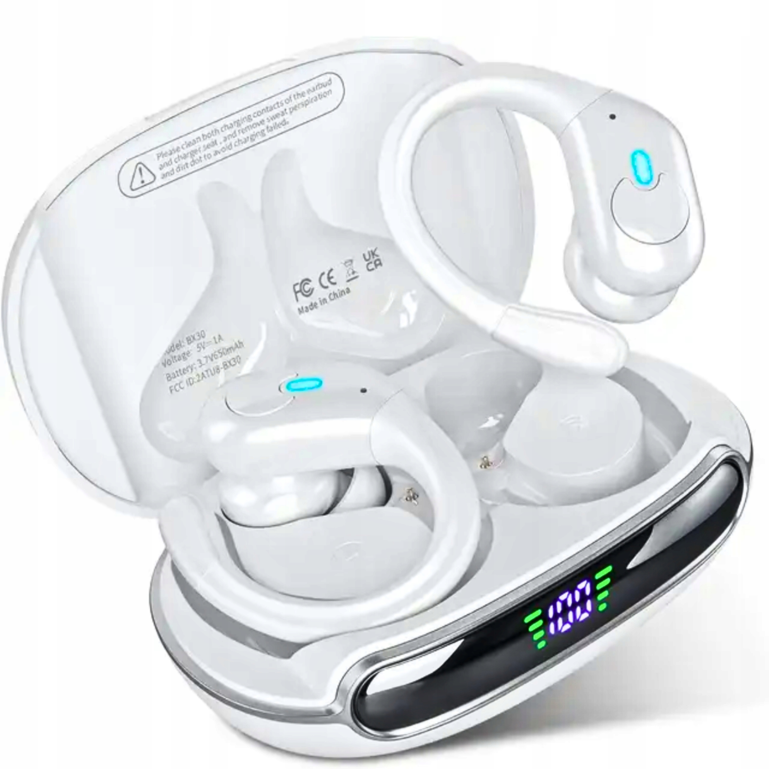 Słuchawki Bezprzewodowe Bluetooth Dokanałowe Sportowe Rozmowy do biegania