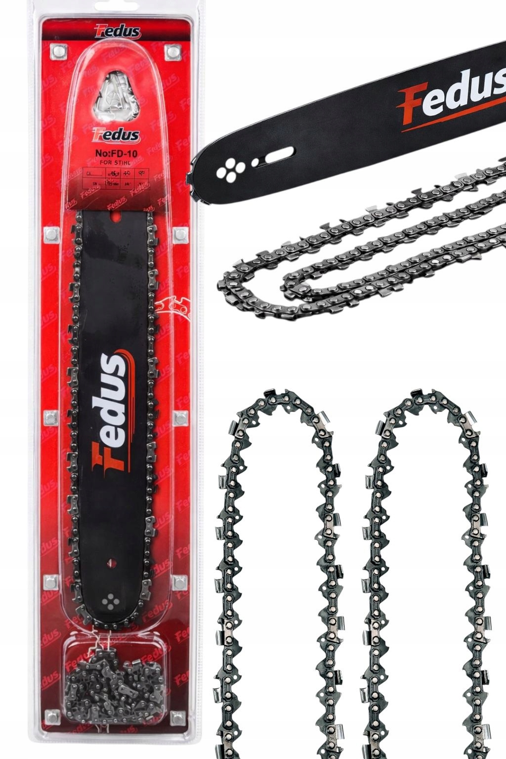Prowadnica Fedus do piły 2X łańcuch 12