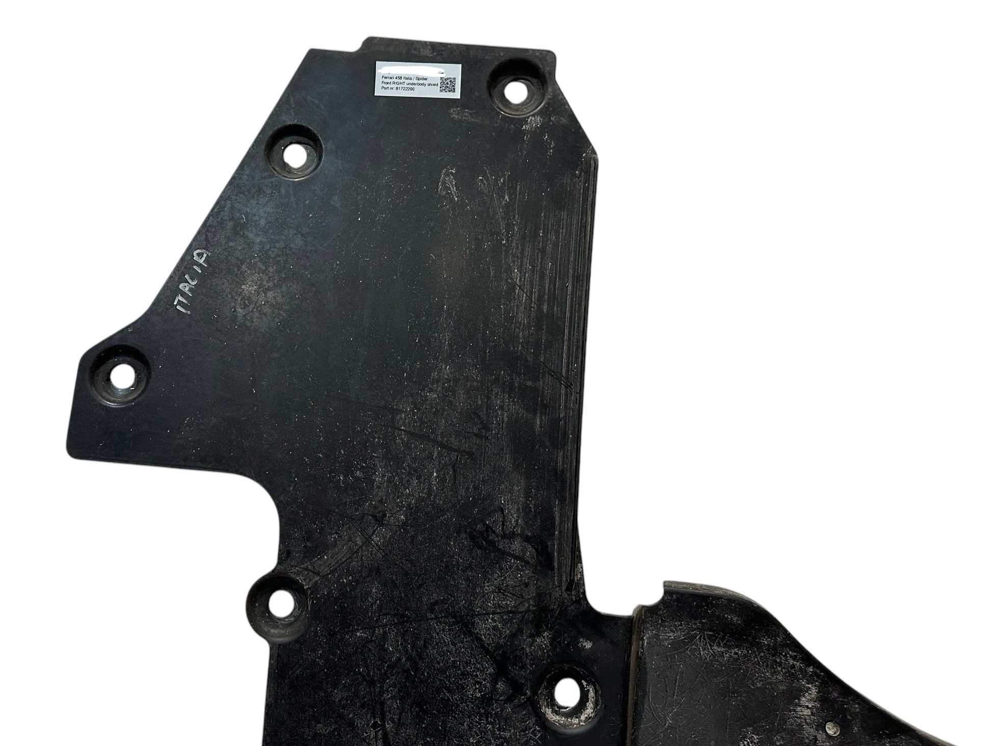FERRARI 458 ITALIA ABDECKUNG BLENDE ABDECKUNG UNTERFAHRSCHUTZ RH 81722200