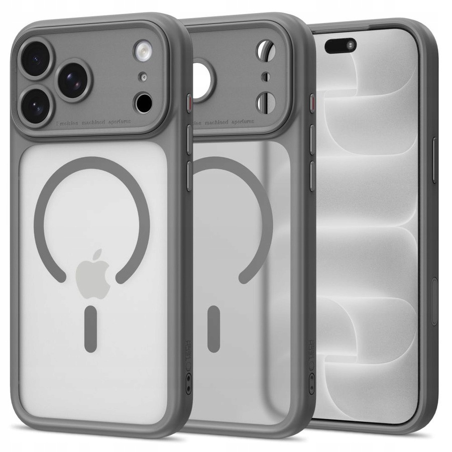 Tech-Protect MagPeak Magsafe CC do iPhone 18 Pro Max / 17 Pro Max Tytanowy Mat