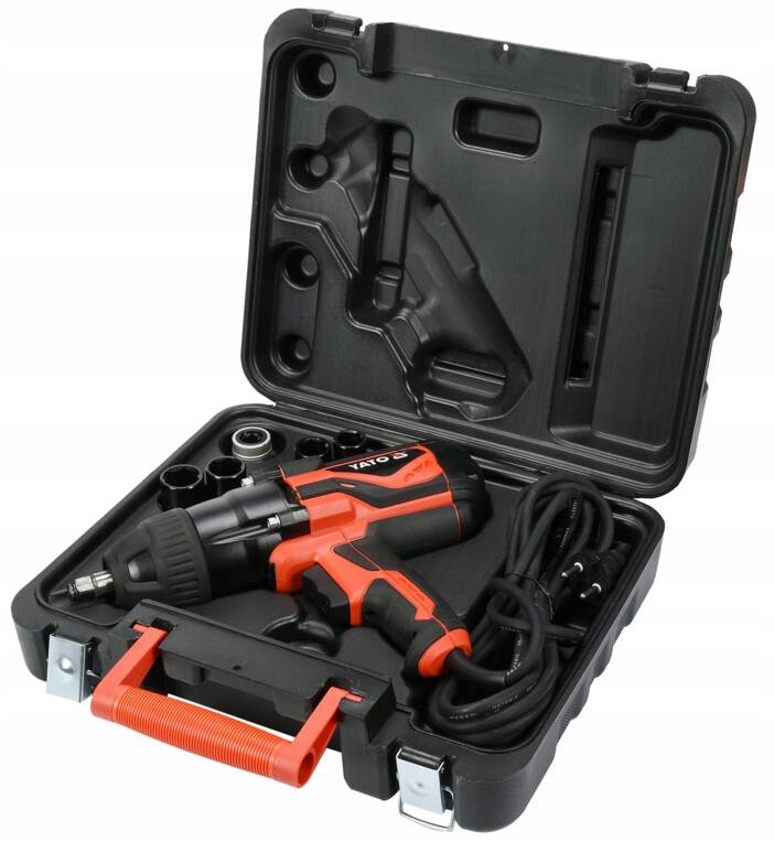 YATO ELEKTRYCZNY KLUCZ UDAROWY 600Nm 1020W 1/2" + NASADKI 17-22mm Prędkość obrotowa 2600 obr./min