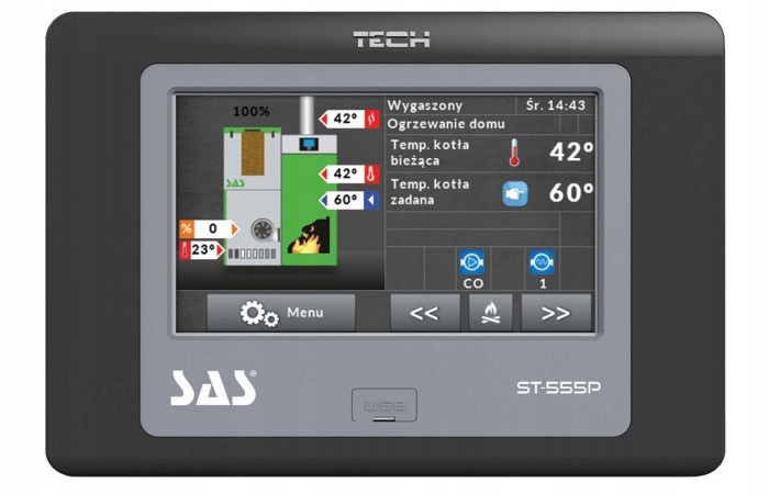 Kocioł SAS Bio Solid 25 kW na pellet Marka Sas