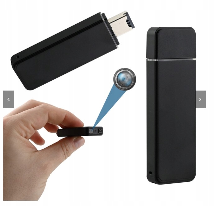 Pendrive z ukrytą kamerą L63 Czarny Full Hd, detekcja ruchu, dyktafon