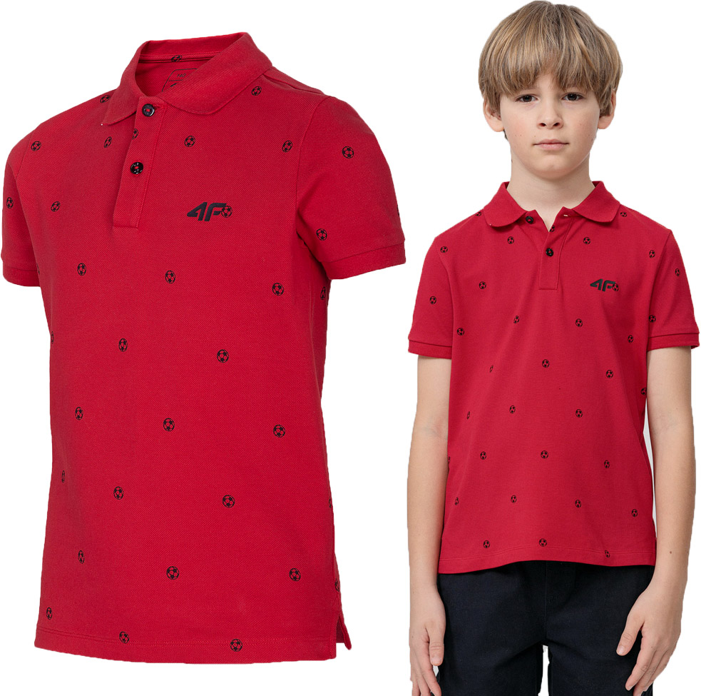 

T-shirt Polo chłopięcy 4F JTSM004 bawełniany 122