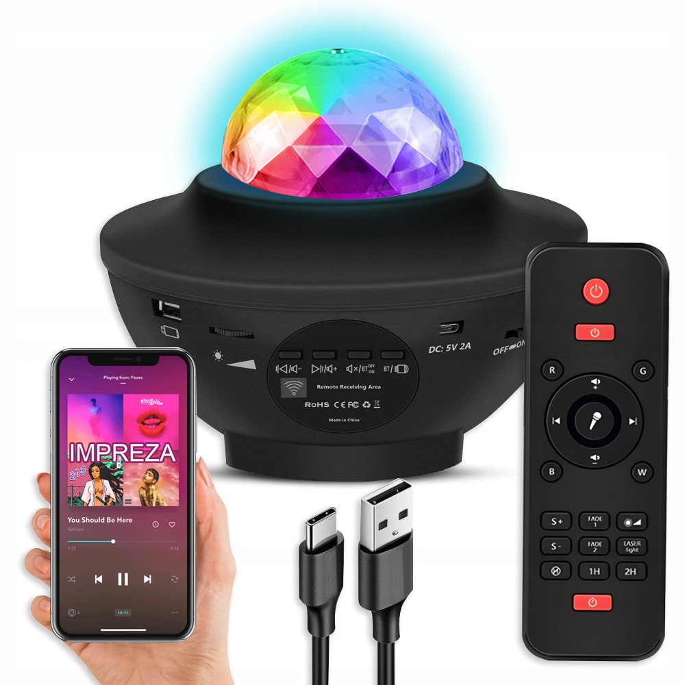 

Projektor Gwiazd Star Lampka Nocna Led Usb Pilot