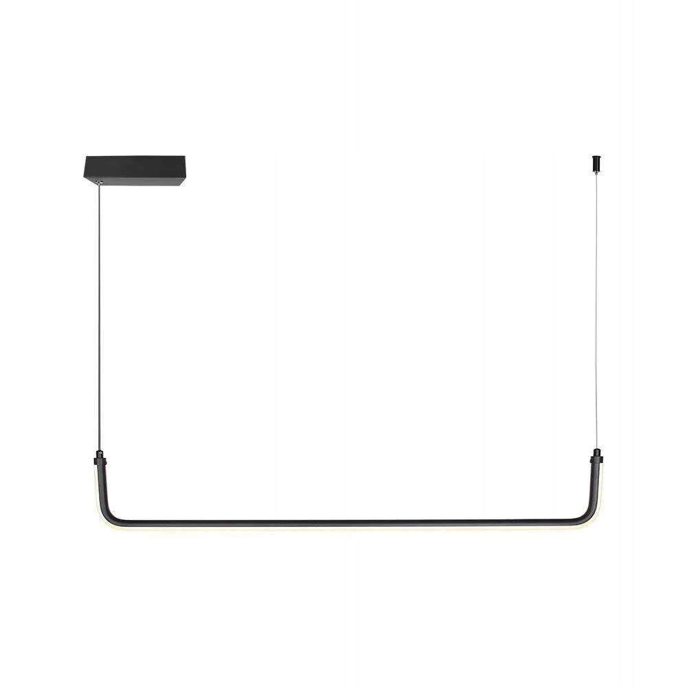 Závesná Led lampa čierna, moderná, lineárna 90 cm nad barovým stolom, ostrovček V-tac