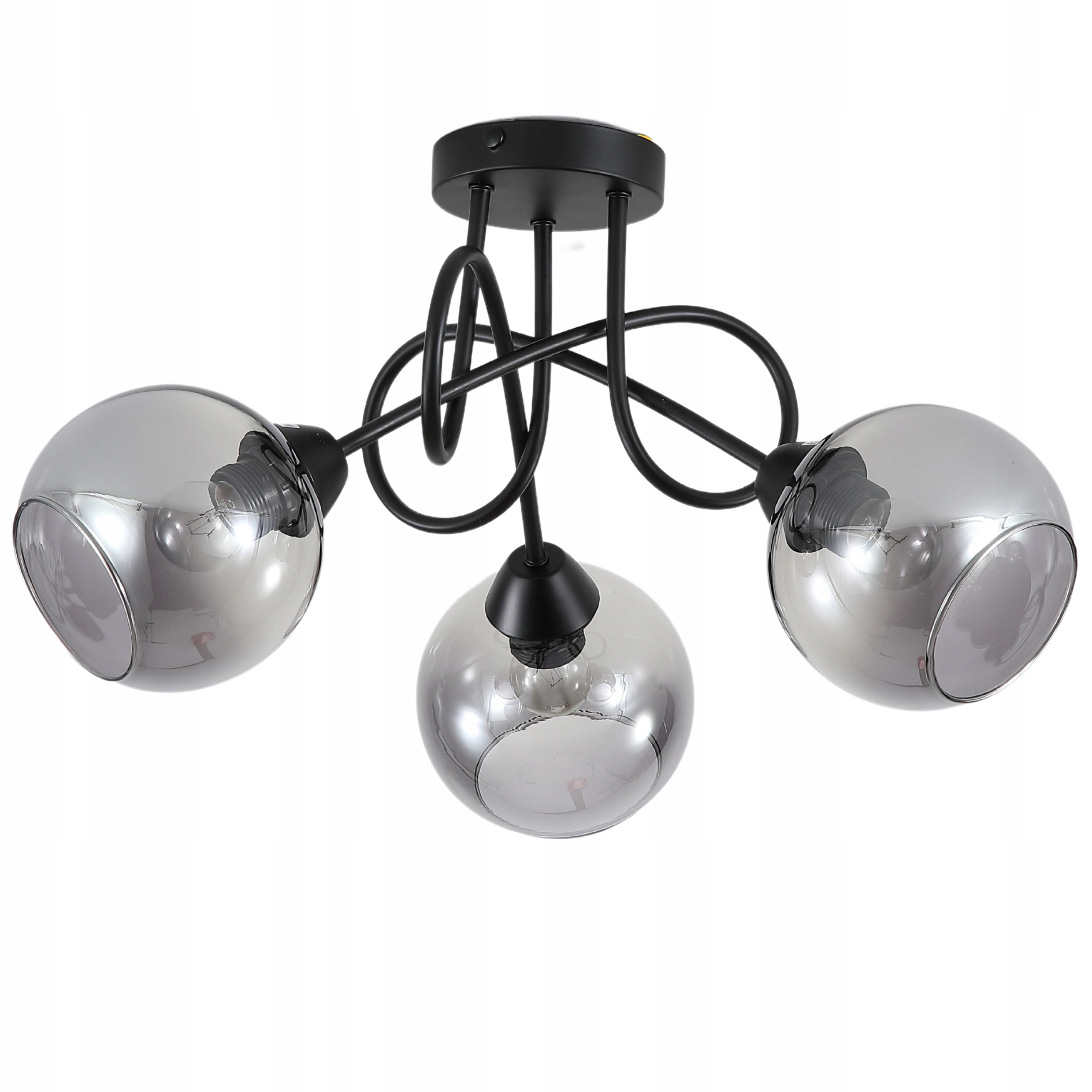 Závěsná Lampa Stropní Lustr Kule černá Moderní Led mléčná