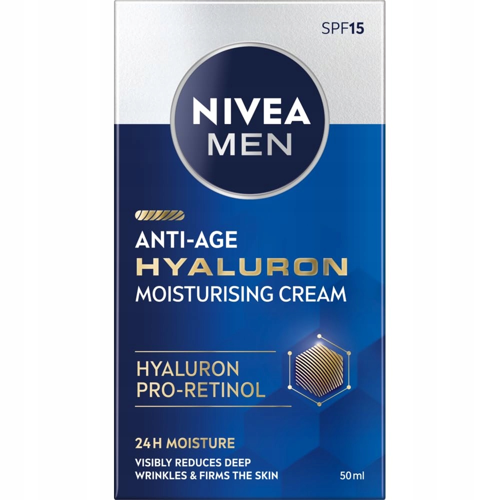 Krém Nivea Men Hyaluron pro muže, kyselina hyaluronová 50 ml