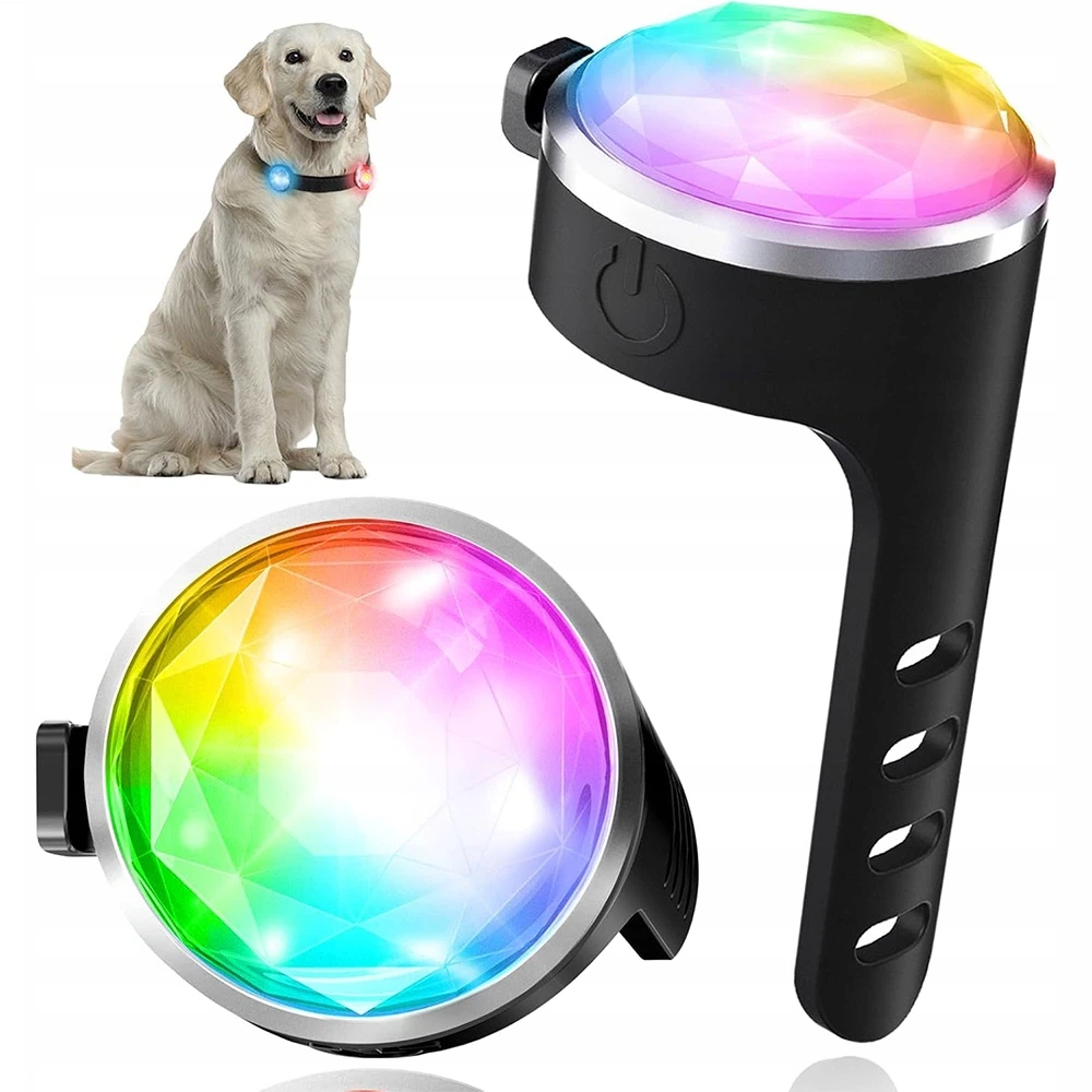 Led světlo na obojek pro psa kočku Rgb 8 režimů nabíjení Type-C