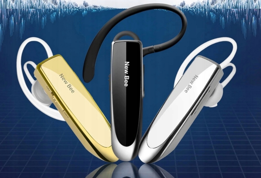 BEZPRZEWODOWA KOMFORTOWA SŁUCHAWKA NEW BEE DO UCHA BLUETOOTH ZŁOTA Model LC-B41 GOLD BLUETTOOTH