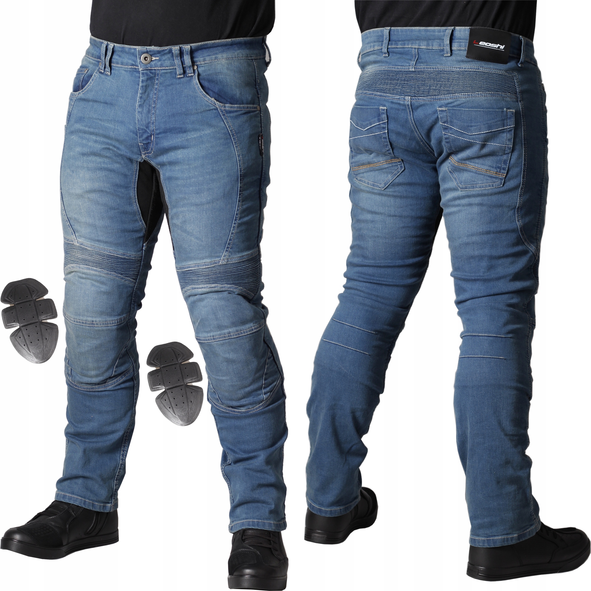 

Jeansy Motocyklowe spodnie Leoshi Faster Kevlar