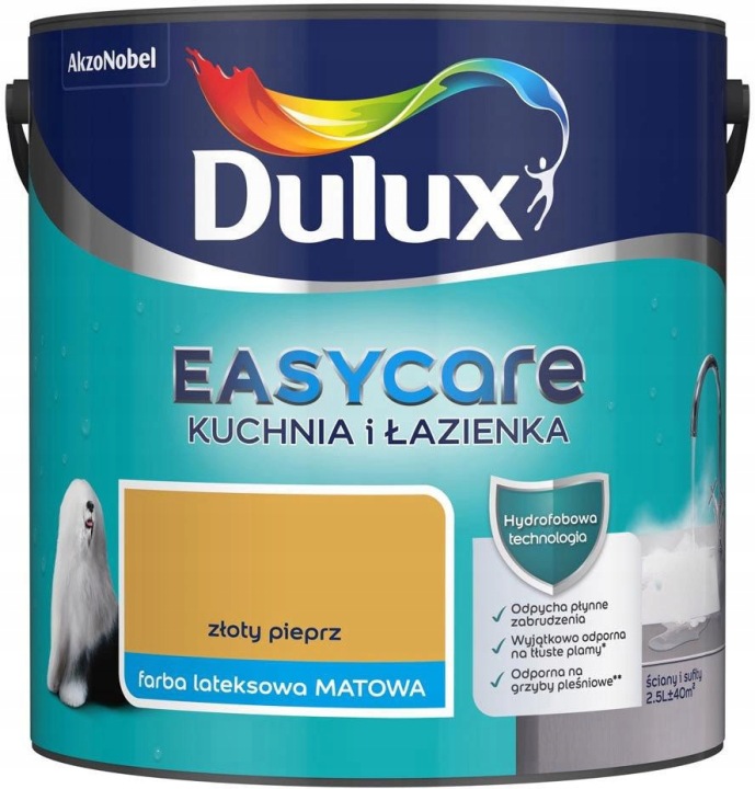 Dulux Barva Easycare Kuchyně A Koupelna 2,5 L Zlatý Pepř