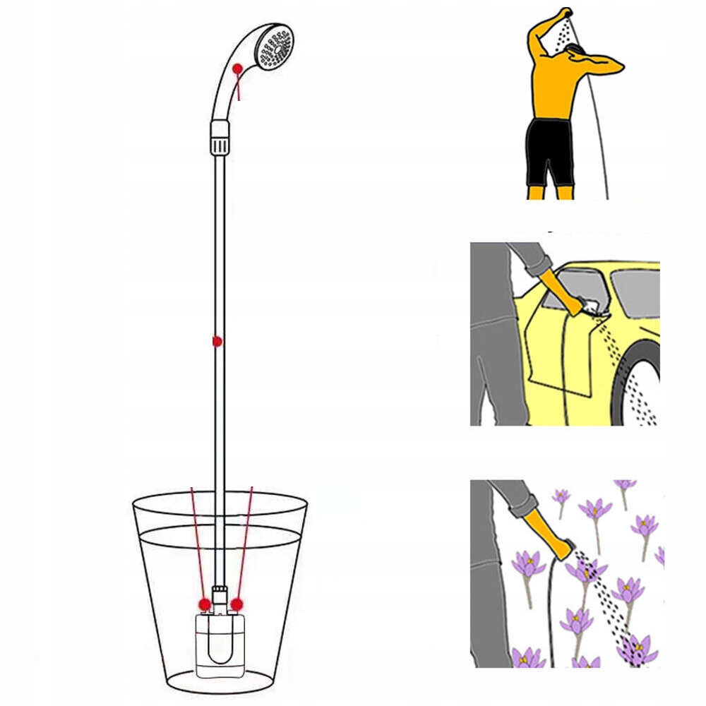 ZESTAW PRYSZNIC ELEKTRYCZNY ŁADOWANIE USB 2200MAH MOCNY Marka bez marki