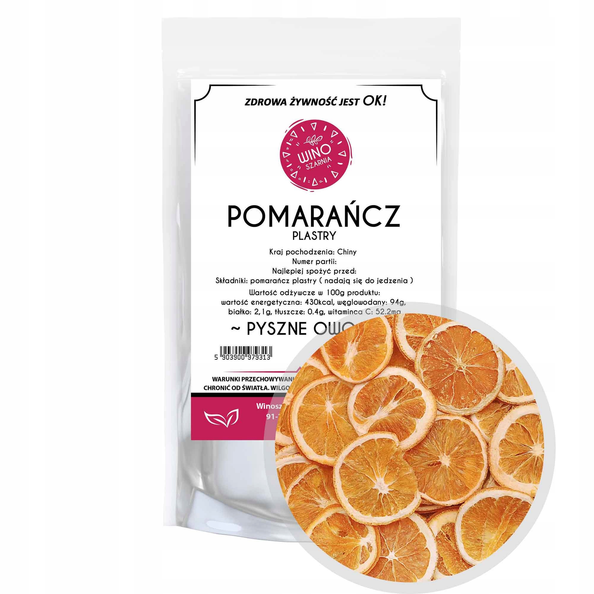 Sušené pomeranče v plátcích – 1 kg Jedlé