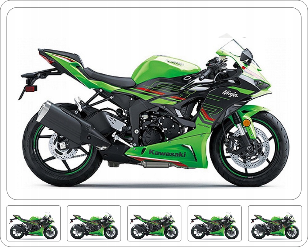 Nálepky Na Motocykel Juula Do Kawasaki Zx 6R 2024 Limetkovo Zelené