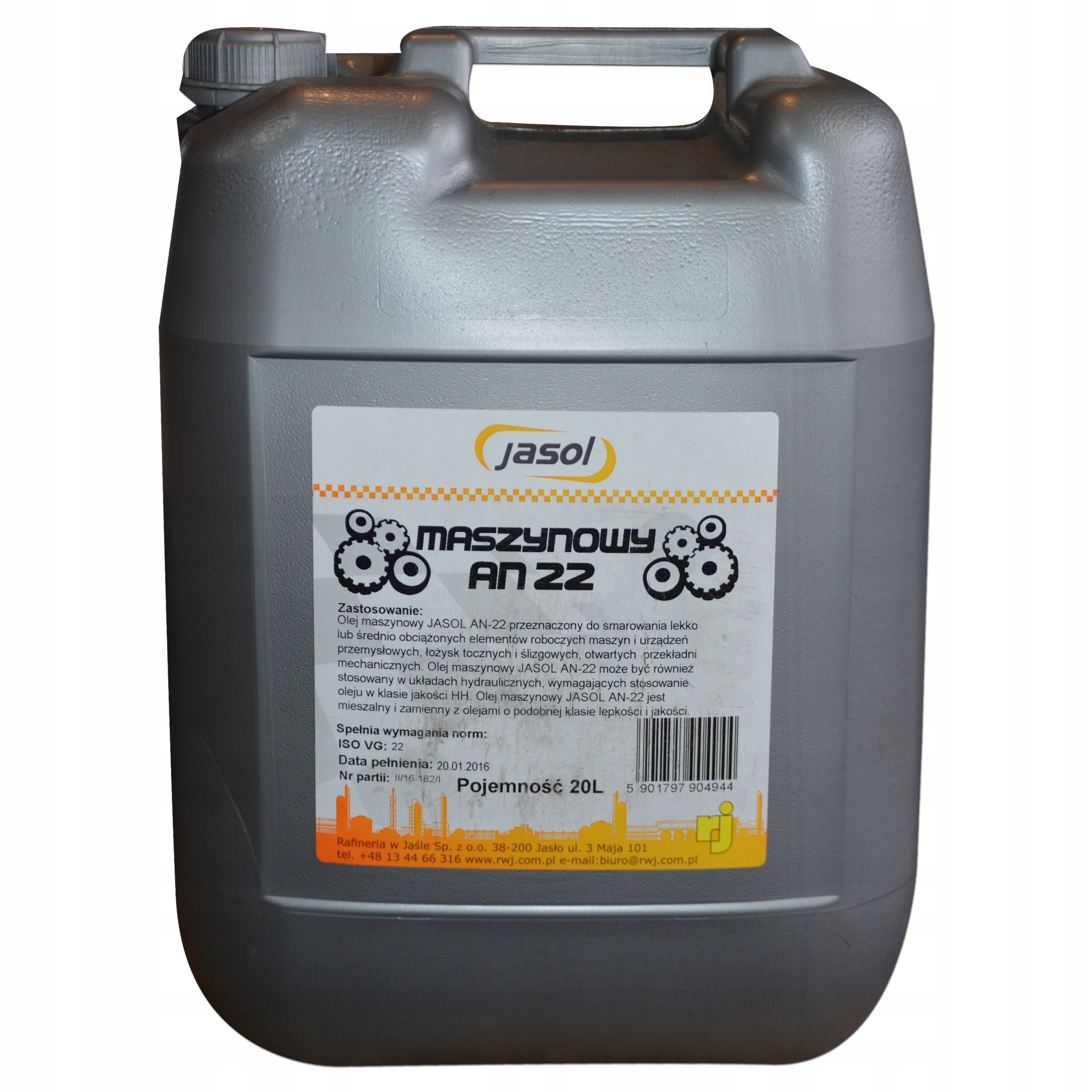 OLEJ MASZYNOWY VG 22 20 L