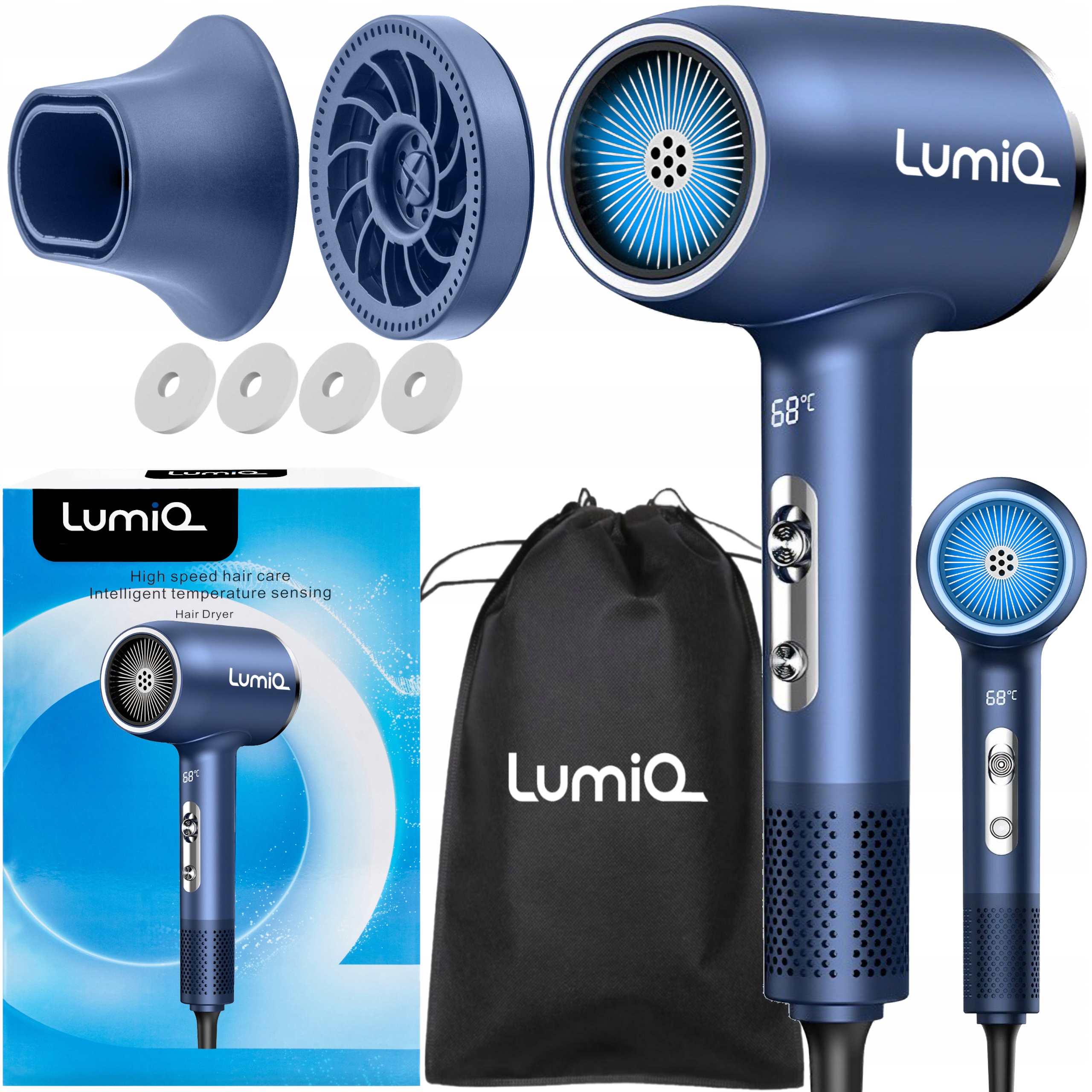 Suszarka Do Włosów z Jonizacją Mocna Koncentrator Zimny Nawiew Tryb Turbo