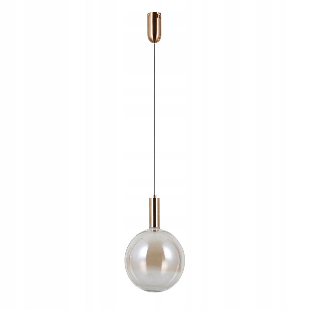Lampa Strela Italux moderní zlatá Led 5W jantarová koule Ø25 cm