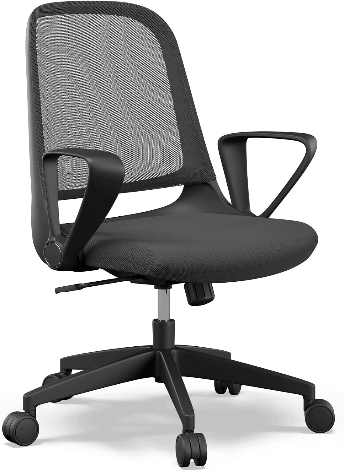 Ergonomické Kancelářské Křeslo Síťované Tilt Nastavitelné Podloketníky Černé