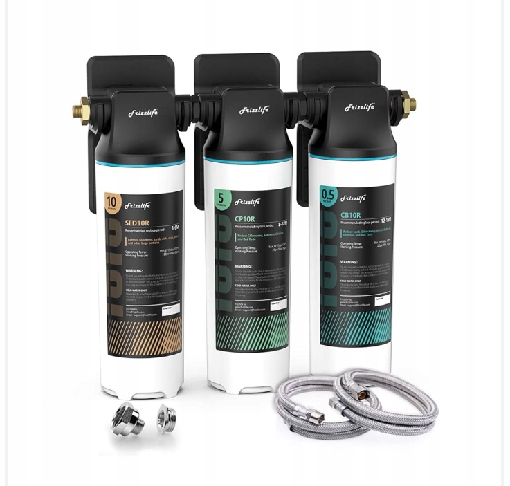 System filtracji wody pod zlewem Frizzlife TW10 zestaw 3 filtrów