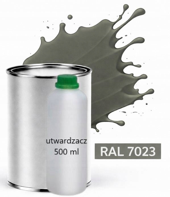 Ral 7023 Polyuretan Akryl 2:1 1 L Tupý Matný Lak Tužidlo Normal 0,5 L