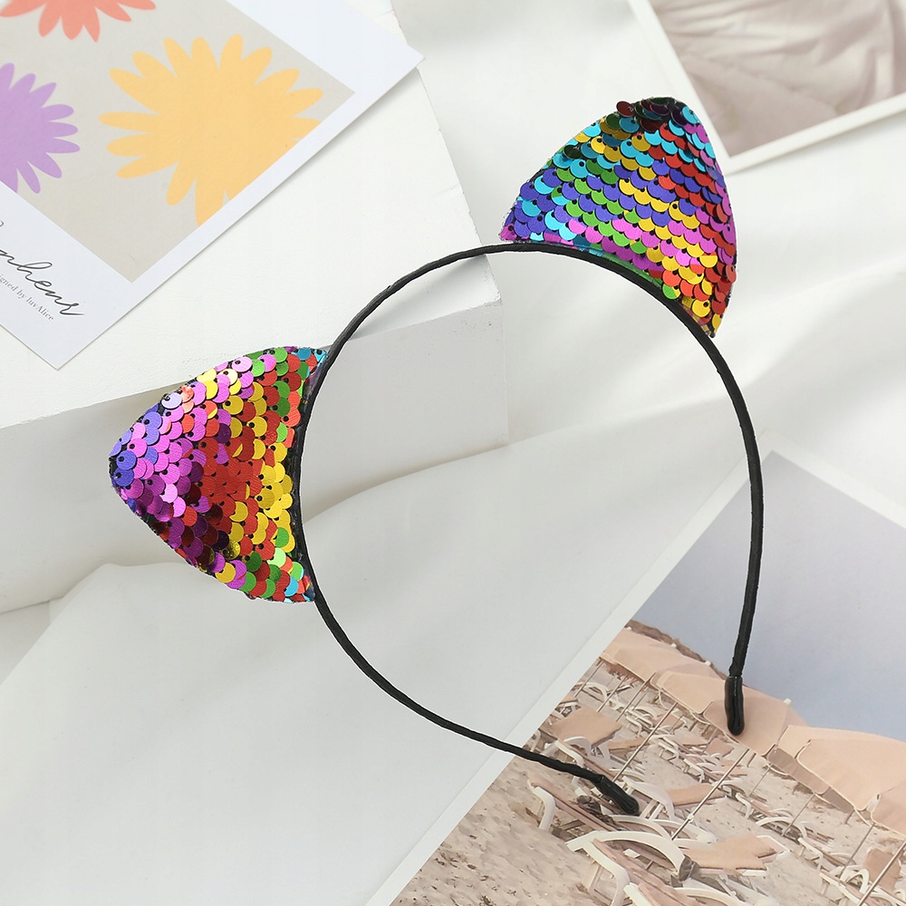 OPASKA DO WŁOSÓW USZY KOTA PREZENT KARNAWAŁ WALENTYNKI 12 WZORÓW