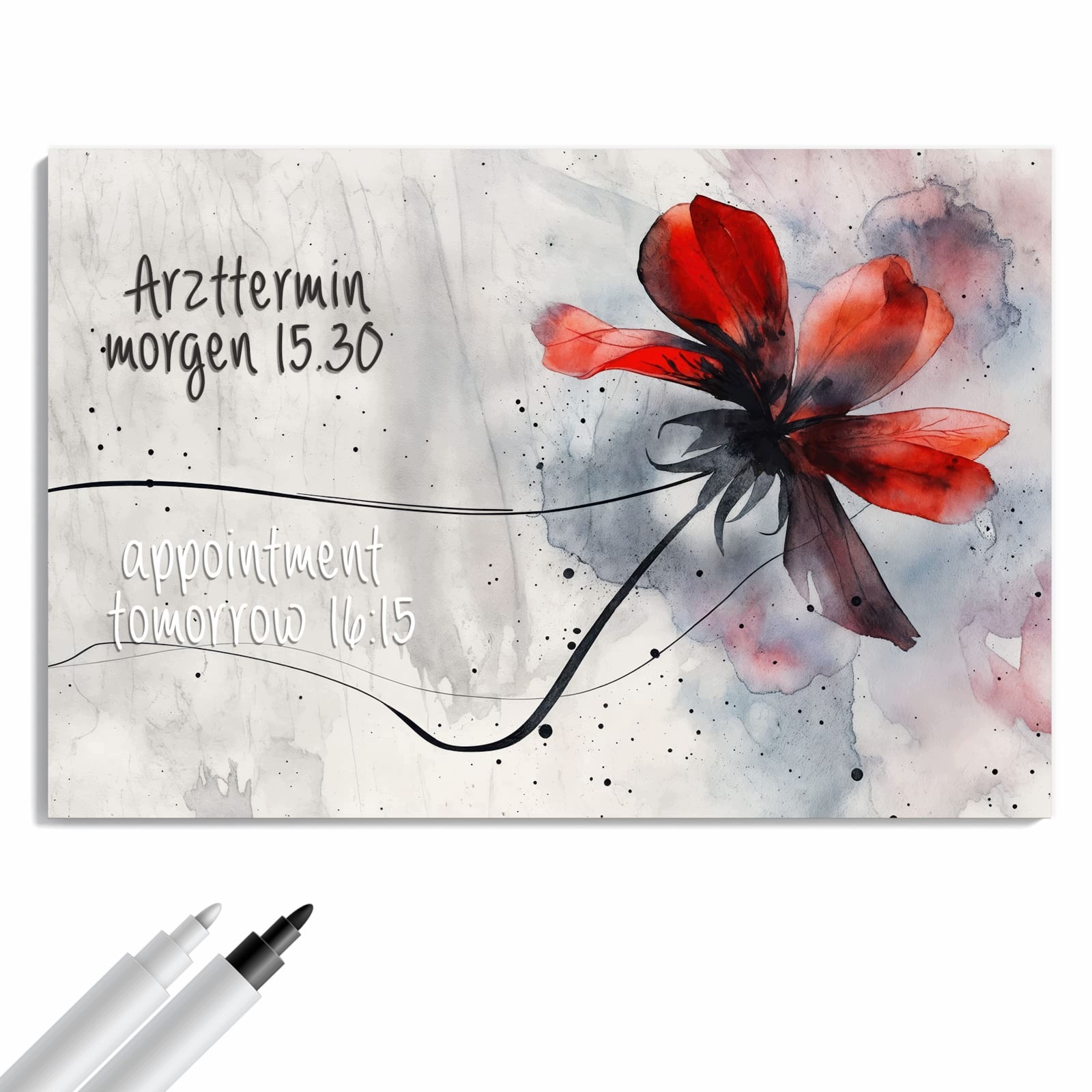 Magnetická tabule Abstraktní Květina 90 × 60 cm