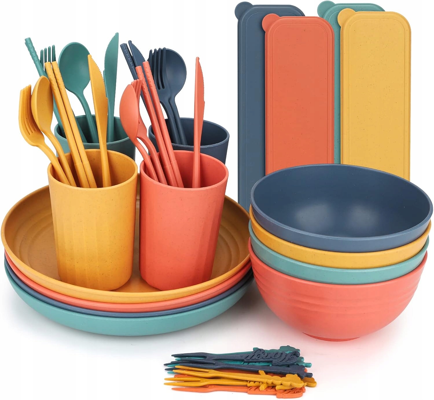 Sada Kempingového Nádobí Piknikový Servis, Stolní Nádobí Pro 4 Osoby