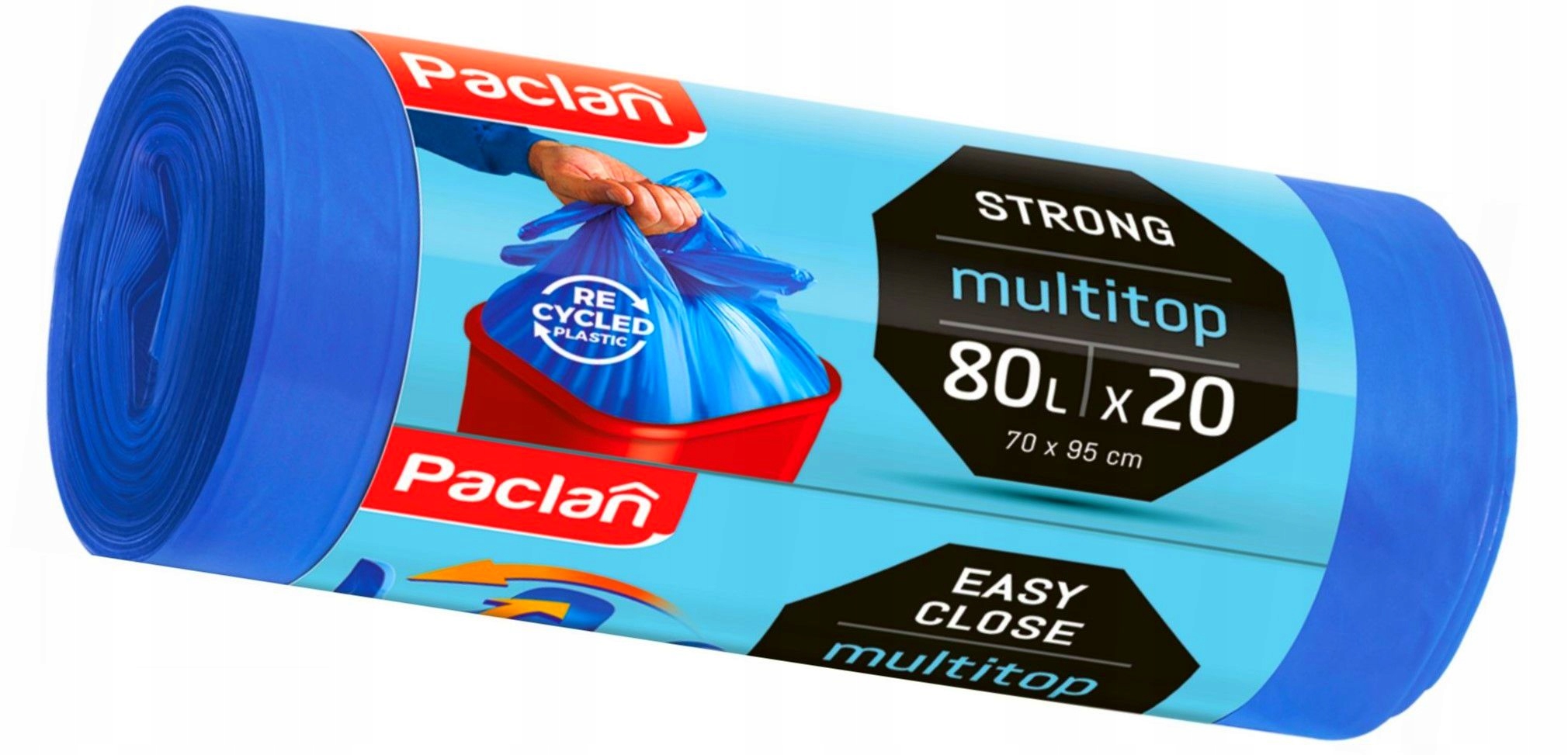 

Worki na śmieci Paclan Multitop 80 L Mocne 20 Szt.