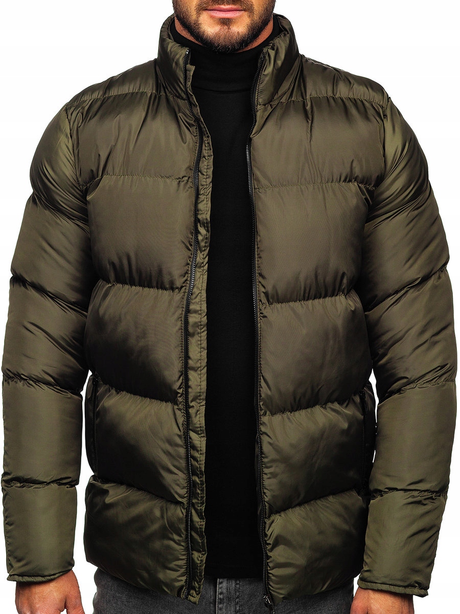 Kurtka Męska Zimowa Pikowana Khaki 0025 DENLEY_2XL