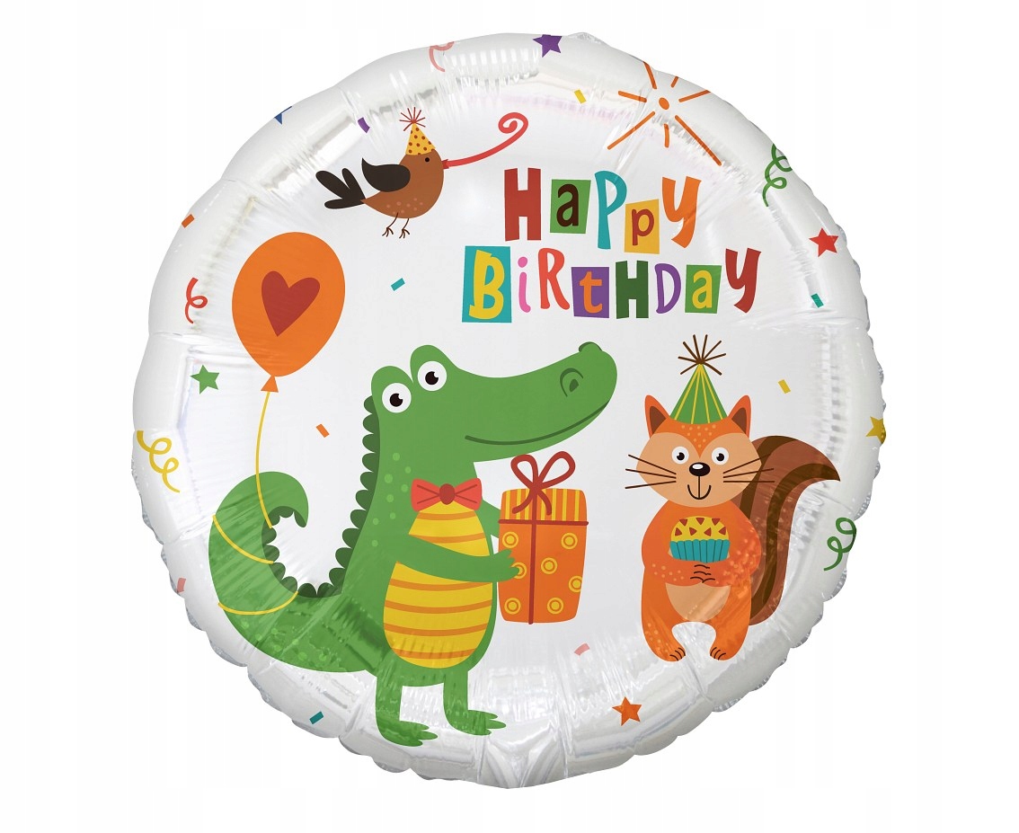 

Balon foliowy Krokodylek Happy Birthday, 45 cm
