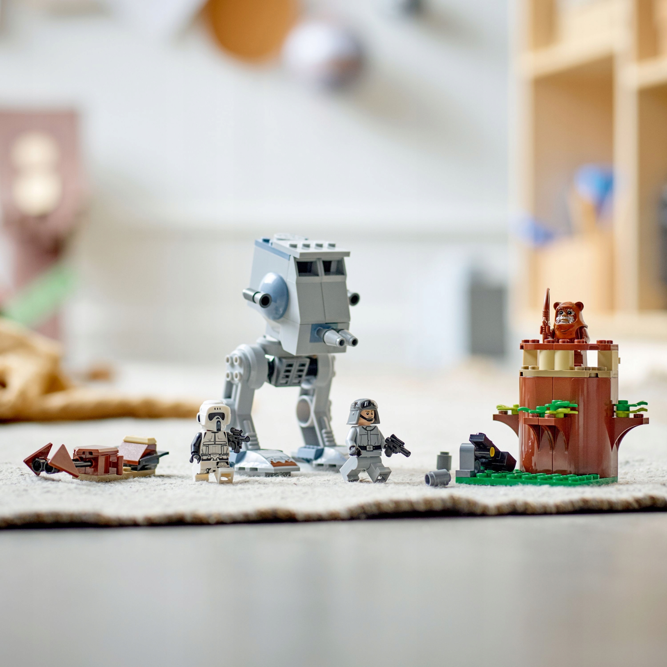 LEGO GWIEZDNE WOJNY MASZYNA KROCZĄCA AT-ST WERSJA STARTOWA BITWA O ENDOR Marka LEGO