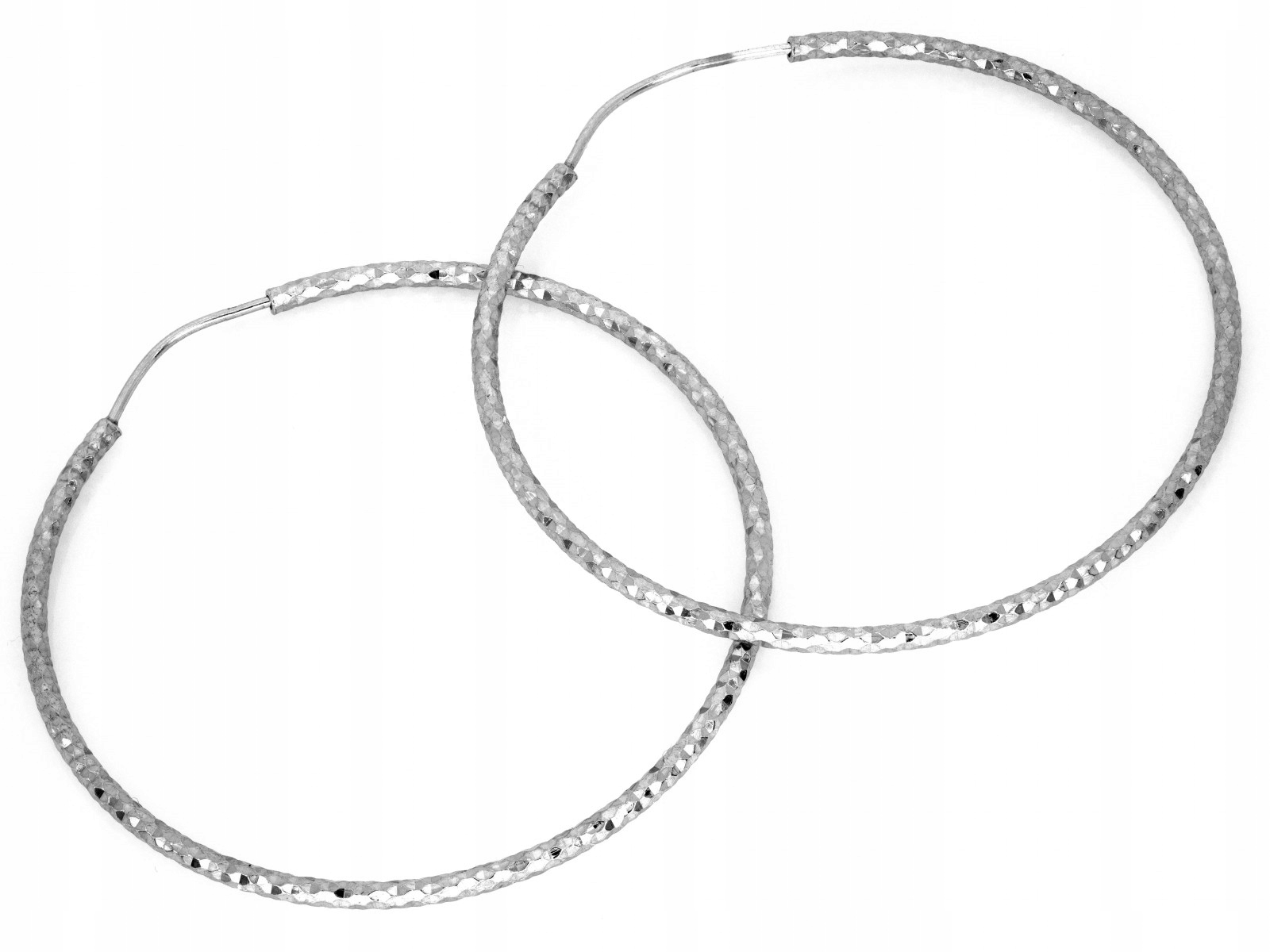 Stříbrné dámské náušnice 925 velká šarží 43 mm 2.90 g od klenotníka